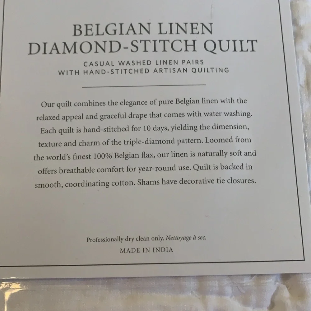 Restoration Hardware sham envelope pillow